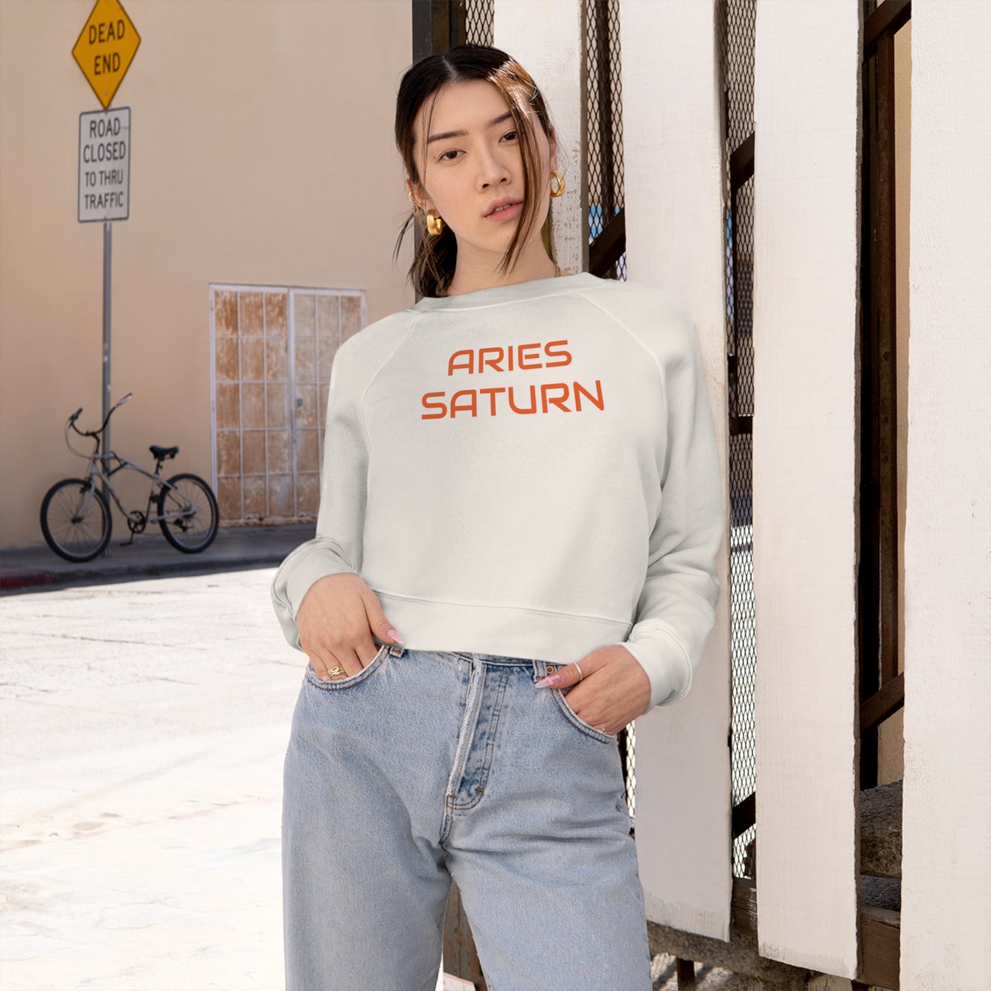 Aries Saturn Women's Cropped Sweater