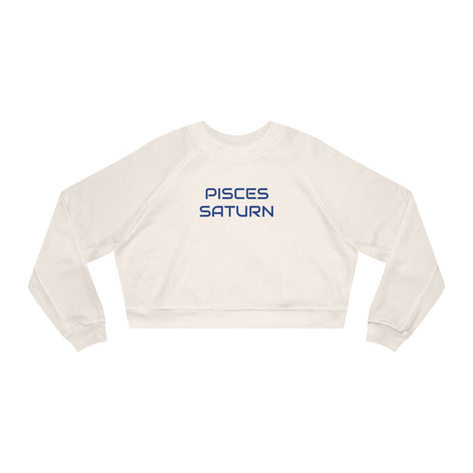 Pisces Saturn Women's Cropped Fleece Pullover