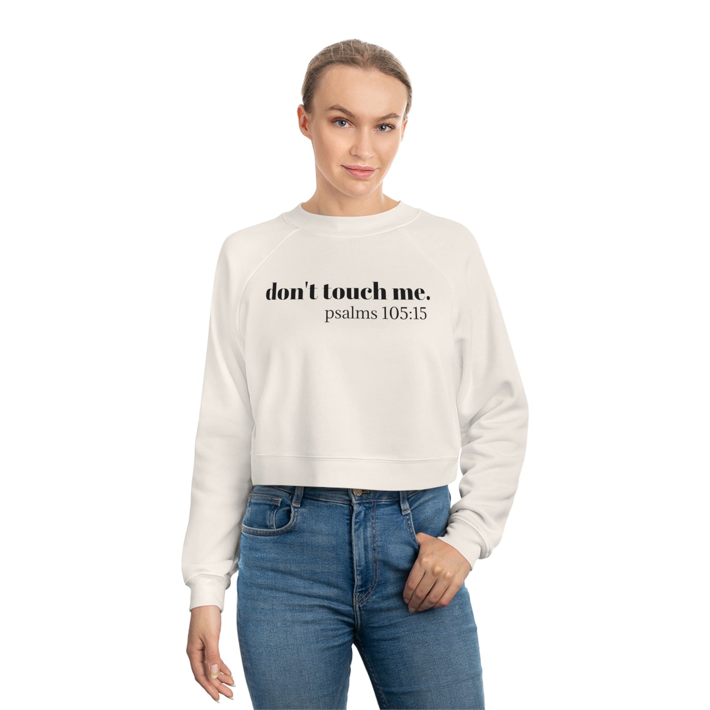 Don't Touch Me Women's Cropped Fleece Pullover